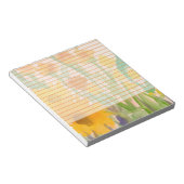 Gelbe Wasserfarbe Sonnenblumen Orange Lined Notizblock (angewinkelt)