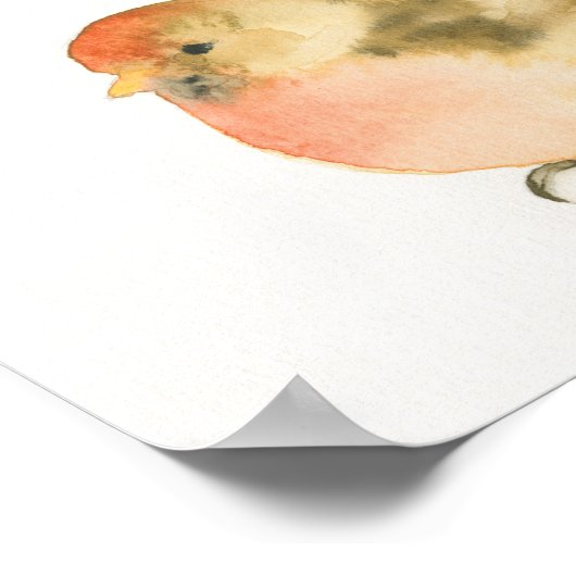 Gelbe Wasserfarben Poster (Ecke)