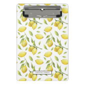 Gelbe Wasserfarben und Grünmuster Mini Klemmbrett (Vorderseite)