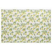 Gelbe Wasserfarben-Zitronen mit grünen Blätter Stoff (Fat Quarter (45,7 x 55,9 cm))