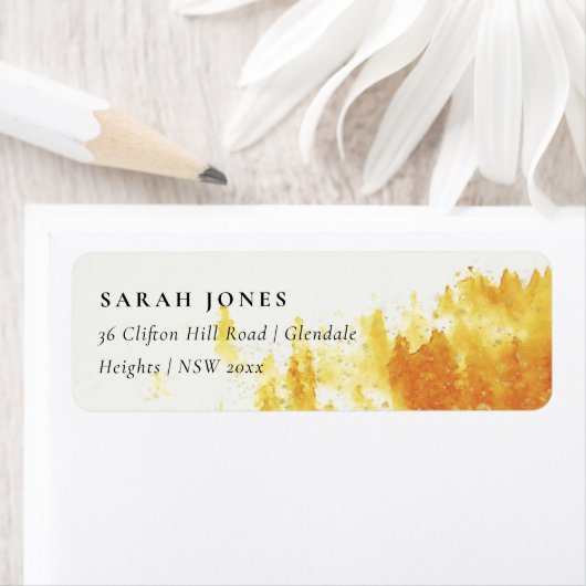 GELBE WASSERFARBENE LANDSCHAFTSBAUMUSTER (Insitu)