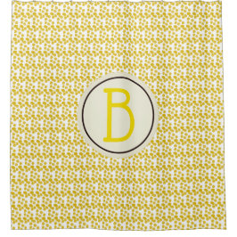 Gelbe Wasserfarbenflecken, benutzerdefinierte Mono Duschvorhang