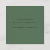 GELBE WASSERFARBENFLORALE PERSONALISIERTE WEICHUNG QUADRATISCHE VISITENKARTE (Rückseite)