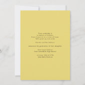 Gelbe Wasserfarbenklasse 2025 Foto Abschluss Ankündigung (Rückseite)