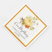 Gelbe Wasserfarbenkürbis Autum-Probe Serviette (Ecke)