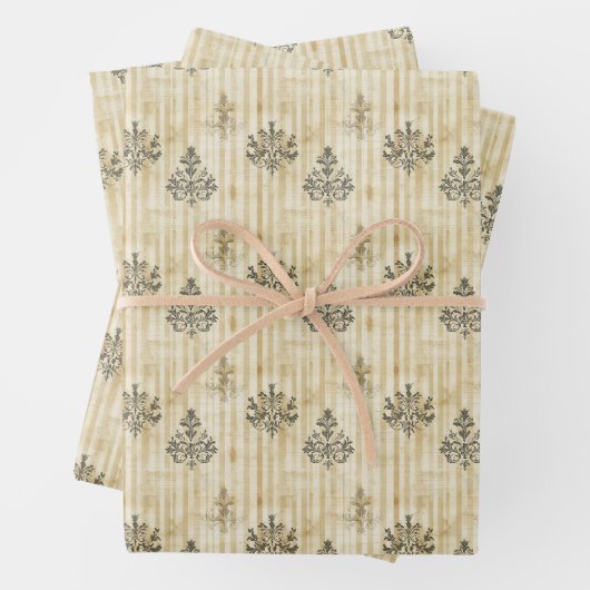 Gelbe Wasserfarbenmotive Geschenkpapier Set (Beispiel)