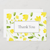 Gelbe Wasserfarbenstämme Dankeskarte (Vorne/Hinten)