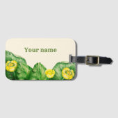 Gelbe Wasserlilie Gepäckanhänger (Vorderseite (Horizontal))