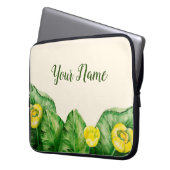 Gelbe Wasserlilie Laptopschutzhülle (Vorderseite Links)