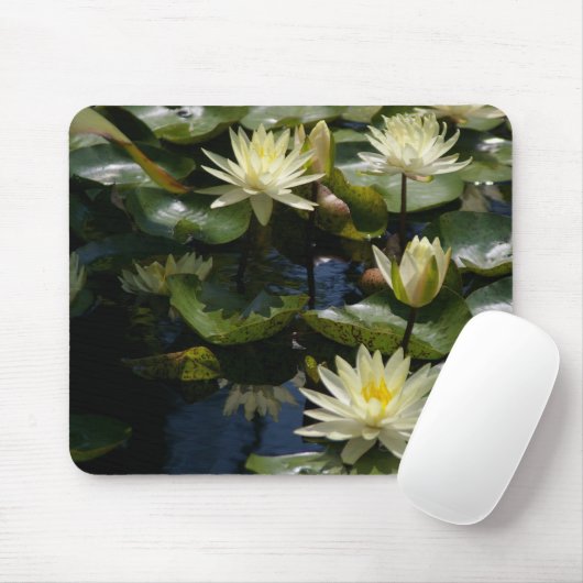 Gelbe Wasserlilie Mousepad (Mit Mouse)