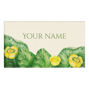 Gelbe Wasserlilie Namenschild