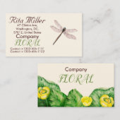 Gelbe Wasserlilie Visitenkarte (Vorne/Hinten)