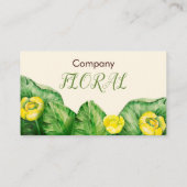 Gelbe Wasserlilie Visitenkarte (Rückseite)