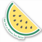 Gelbe Wassermelone Aufkleber (Vorderseite)