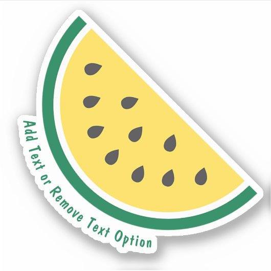 Gelbe Wassermelone Aufkleber (Vorderseite)