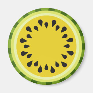 Gelbe Wassermelone Slice Magnet