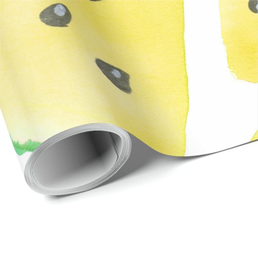 Gelbe Wassermelonen-Schnittmuster Geschenkpapier (Rolleneckpunkt)