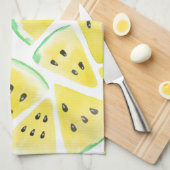 Gelbe Wassermelonen-Schnittmuster Küchentuch (Viertel Falte)