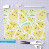 Gelbe Wassermelonen-Schnittmuster Seidenpapier (Handwerk)