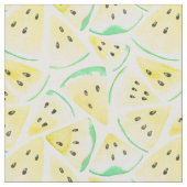 Gelbe Wassermelonen-Schnittmuster Stoff (Nahaufnahme)