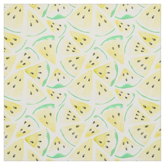 Gelbe Wassermelonen-Schnittmuster Stoff (Muster)