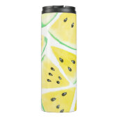 Gelbe Wassermelonen-Schnittmuster Thermosbecher (Rückseite)