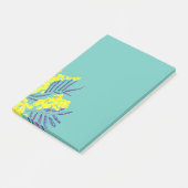 Gelbe Wattle Art Blumen Post-it Klebezettel (angewinkelt)