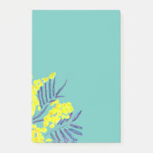 Gelbe Wattle Art Blumen Post-it Klebezettel (Vorderseite)