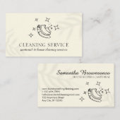 Gelbe weiche Blase Reinigung Pinsel Janitorial Hau Visitenkarte (Vorne/Hinten)