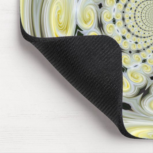 Gelbe weiche Cloud Swirl Mousepad (Ecke)