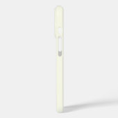 Gelbe weiche, helle, weiße Pastellfarbe Case-Mate iPhone Hülle (Rückseite / Links)