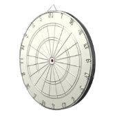 Gelbe weiche, helle, weiße Pastellfarbe Dartscheibe (Vorderseite rechts)