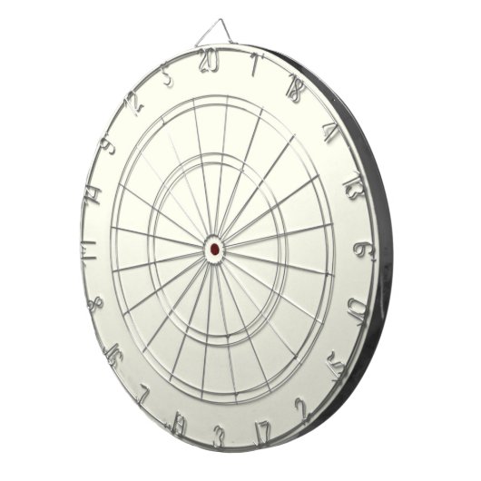 Gelbe weiche, helle, weiße Pastellfarbe Dartscheibe (Vorderseite rechts)
