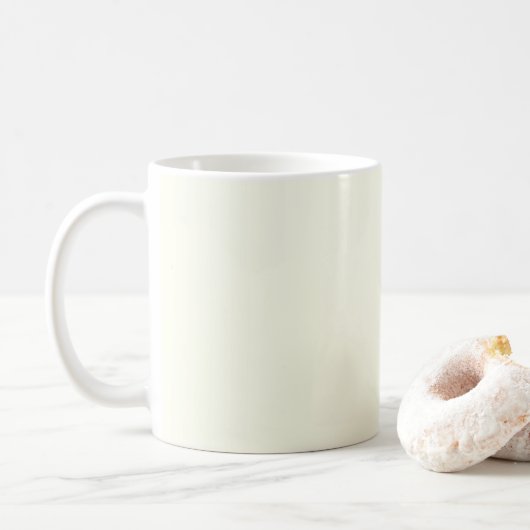Gelbe weiche, helle, weiße Pastellfarbe Kaffeetasse (Mit Donut)