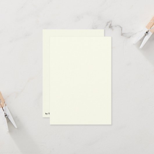 Gelbe weiche, helle, weiße Pastellfarbe Karte (Vorderseite/Rückseite Beispiel)