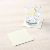 Gelbe weiche, helle, weiße Pastellfarbe Rechteckiger Pappuntersetzer (Vor Ort)