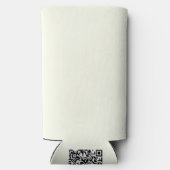 Gelbe weiche, helle, weiße Pastellfarbe Selters Dosenkühler (Rückseite)