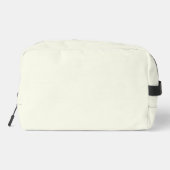 Gelbe weiche, helle, weiße Pastellfarbe Waschbeutel (Rückseite)