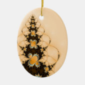 Gelbe Weihnachtsbaum-hängende Verzierung Keramik Ornament (Vorne)