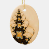 Gelbe Weihnachtsbaum-hängende Verzierung Keramik Ornament (Hinten)