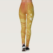 Gelbe weiße Abstrakte Leggings (Rückseite)
