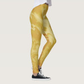 Gelbe weiße Abstrakte Leggings (Rechts)