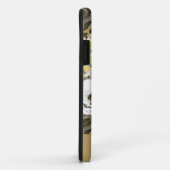 Gelbe, weiße Blume auf Tigerhintergrund Case-Mate iPhone Hülle (Hinten/Rechts)