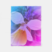 Gelbe weiße Blume Fleecedecke (Vorderseite)