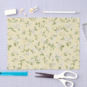 Gelbe Weiße Blumen Geburtstag Seidenpapier (Handwerk)