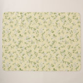 Gelbe Weiße Blumen Sherpadecke (Vorderseite (Horizontal))