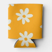 Gelbe weiße Blüte Elegante Wasserfarben Blume Dosenkühler (Vorderseite)