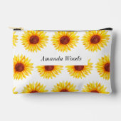 Gelbe weiße Blütenblume Zubehörtasche (Vorderseite)