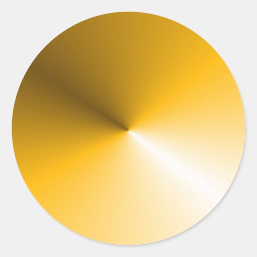 Gelbe weiße Farbleere Vorlage benutzerdefinierten Runder Aufkleber (Vorderseite)