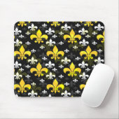 Gelbe weiße Fleur de Lis Mousepad (Mit Mouse)